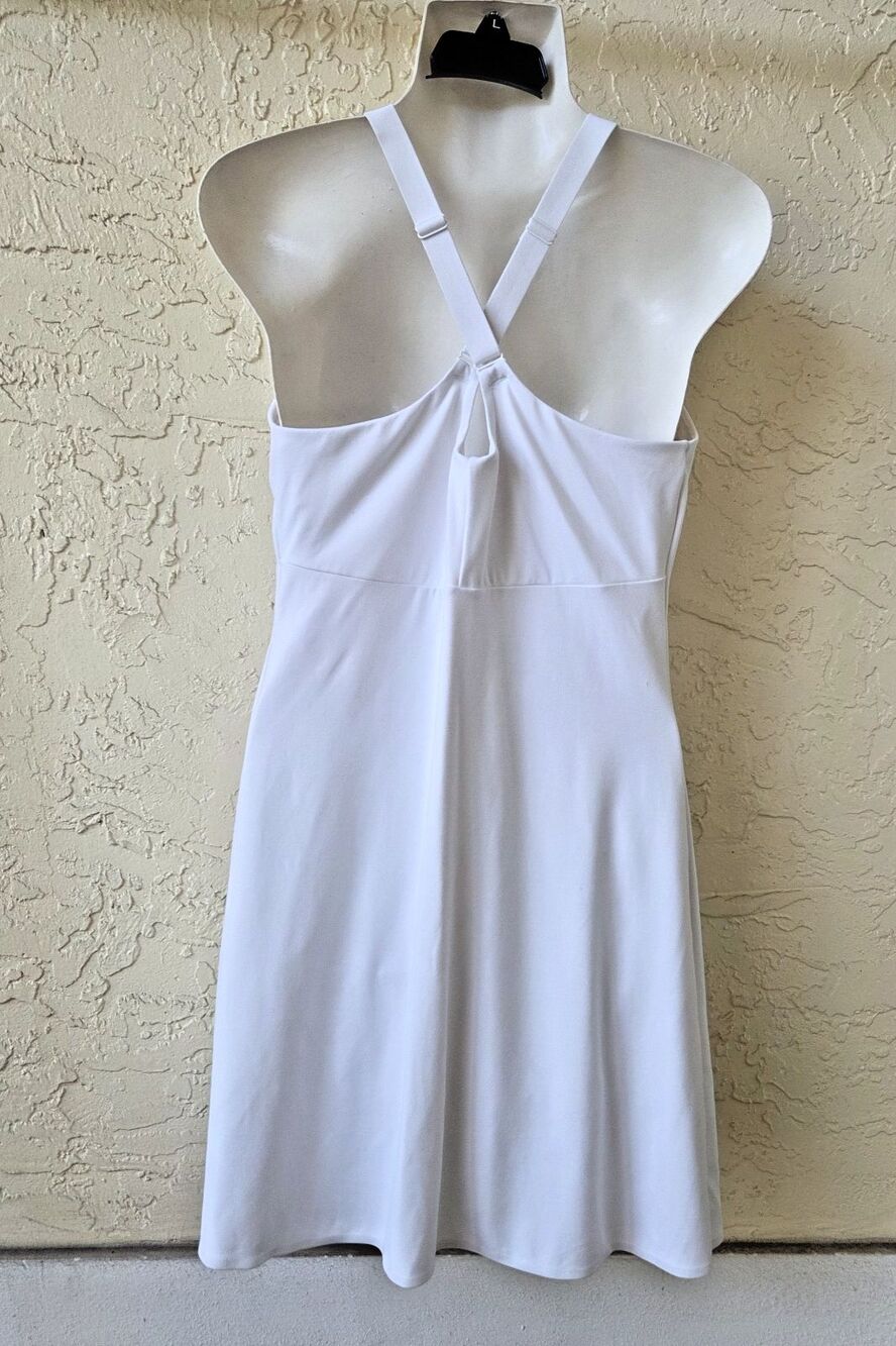 UNIQLO AIRism White Skort Mini Dress LARGE Pockets Stretch Pickleball Gorpcore - Picture 4 of 7
